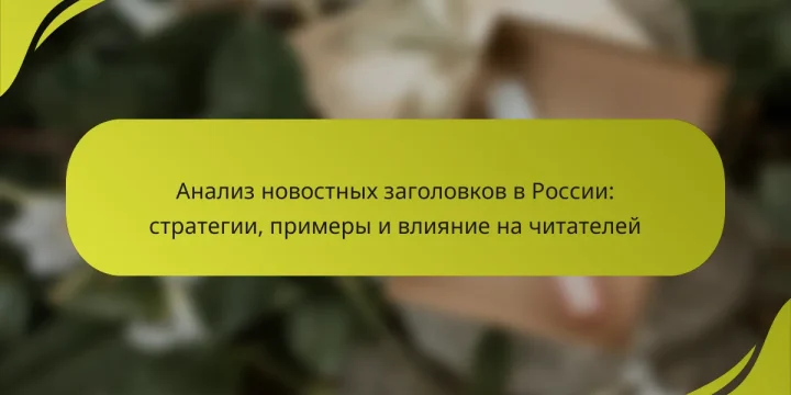 Анализ новостных заголовков в России: стратегии, примеры и влияние на читателей