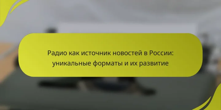 Радио как источник новостей в России: уникальные форматы и их развитие