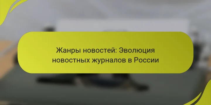 Жанры новостей: Эволюция новостных журналов в России