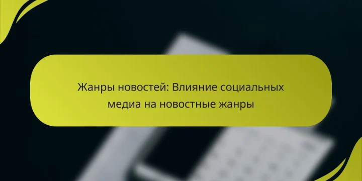 Жанры новостей: Влияние социальных медиа на новостные жанры